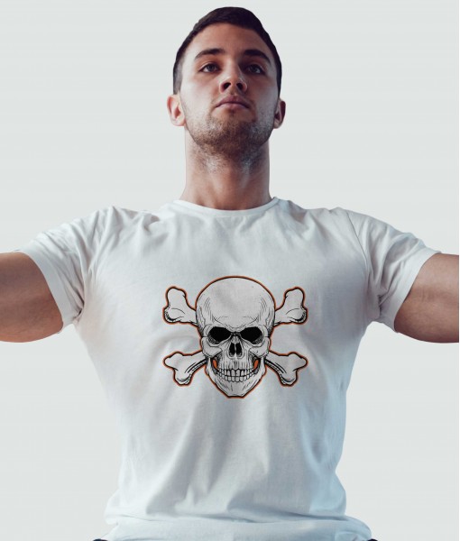 Мъжка тениска с щампа Готика Череп и кости - TShirtArtShop.com